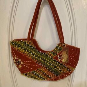 WOMEN'S ERMO‎ COLLECTION  20'S Vintage Inspired BEADED TOTE HANDBAG